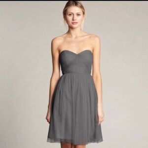 Jenny Yoo collection x Anthropologie grey strapless formal (10) 🤩